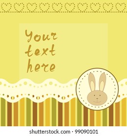 square frame with little bunny