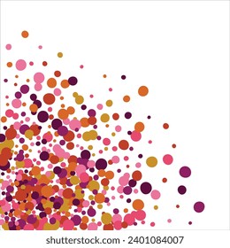 Square frame made of colored circles. banner Place for text. Horizontal background. Vector illustration.