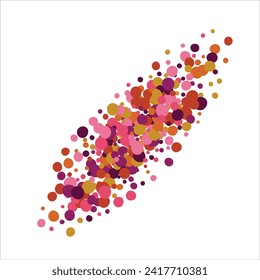 Square frame made of colored circles. banner Place for text. Horizontal background. Vector illustration.