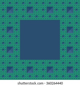 Square frame made of tiles of self-similar pyramids.