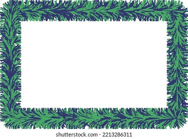 Square frame of the mall with the image of a fir tree