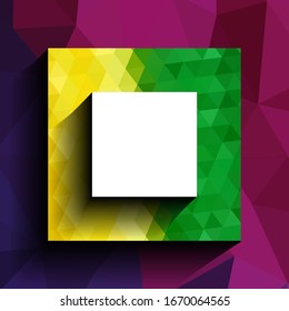  Marco cuadrado. Marco mosaico. Plantilla vectorial para publicidad. Concepto de borde 3D para sus presentaciones.