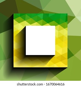 Square frame. Mosaic frame. Vector template for advertising. 3D border concept for your presentations.