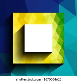 Square frame. Mosaic frame. Vector template for advertising. 3D border concept for your presentations.