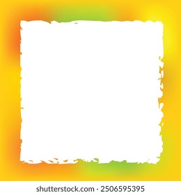 Square Frame on Autumn Blurred Background. Seasonal borders and design elements concept vector