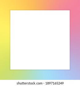 Square Frame On Rainbow Magical Background Stock Vector (Royalty Free ...