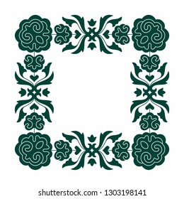 Square frame in oriental style