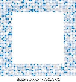 Square frame particles squares. Edging, curb form tiles, mosaic. Vector illustration