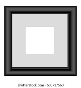 Square frame for photos and vector pictures