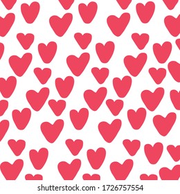 Square frame of pink hearts.Pattern.Valentine's Day, wedding, birthday, Mothers Day, Mothers Day. Vector simple outline cartoon illustration. Design tatoo, print on placard, t shirt, cup, scrapbooking