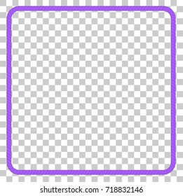 Square Frame from purple rope for Your Element Design at Transparent Effect Background
