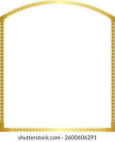 Square Frame round circular design artistic Gold picture frame luxury golden frame gold border vector royals framework decoration decorative element white background 