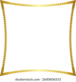 Square Frame round circular design artistic Gold picture frame luxury golden frame gold border vector royals framework decoration decorative element white background 