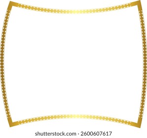 Square Frame round circular design artistic Gold picture frame luxury golden frame gold border vector royals framework decoration decorative element white background 