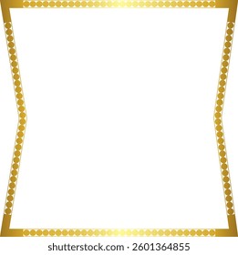 Square Frame round circular design artistic Gold picture frame luxury golden frame gold border vector royals framework decoration decorative element white background 