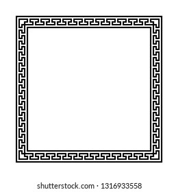 Square Frame Seamless Meander Pattern Greek Stock Vector (Royalty Free ...