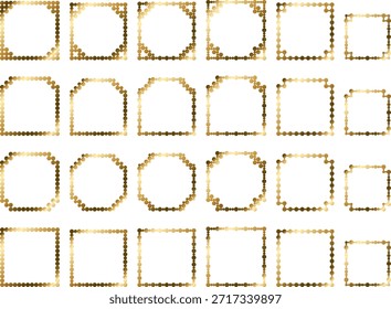 Quadro quadrado definido com círculos