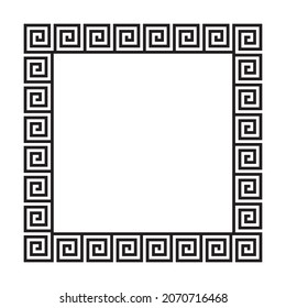 Square frame of simple greek pattern