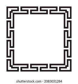 Square frame of simple greek pattern