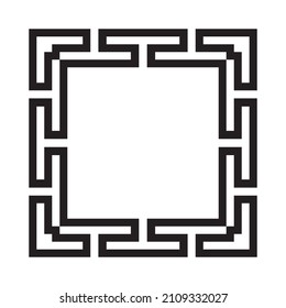 Square frame of simple greek pattern