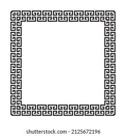 Square frame of simple greek pattern
