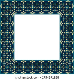 Square frame. Starry sky. Vector decorative frame.