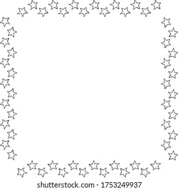 Square Frame Stars On White Background Stock Vector (Royalty Free ...