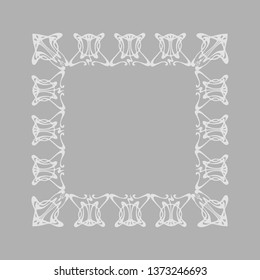 square Frame with vector abstract Art Nouveau style