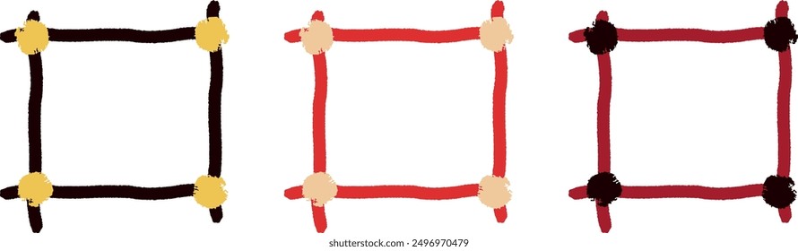 Square frame of vector colors
