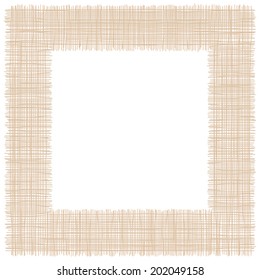 Square frame of woven fabric