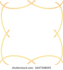 a square frame with a yellow border on a transparent background