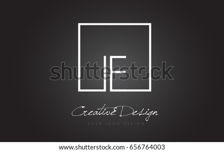 IE Square Framed Letter Logo Design Vector with Black and White Colors.