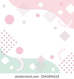 Square frames with abstract pattern, vector illustration