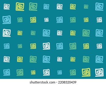 Square Freehand Drawing Aztec fabric Seamless Pattern Design Geometric boho texture vector illustrations background.