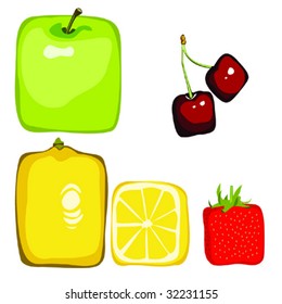 Square Fruit Set No.1.