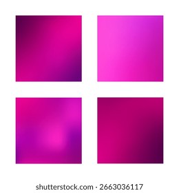 Conjunto de fondos de gradiente magenta fucsia cuadrado