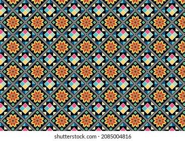 square full color seamless pattern