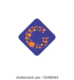 Square with G letter logo design vector
