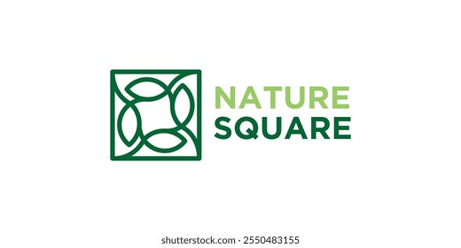 Square garden plant natural line symbol,vector,icon,symbol,idea creative