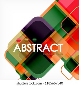 Square geometric abstract background, paper art design for cover design, book template, poster, cd cover illustration, flyer, website background