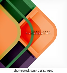 Square geometric abstract background, paper art design for cover design, book template, poster, cd cover illustration, flyer, website background