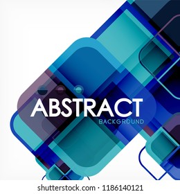 Square geometric abstract background, paper art design for cover design, book template, poster, cd cover illustration, flyer, website background