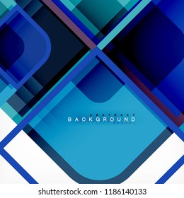 Square geometric abstract background, paper art design for cover design, book template, poster, cd cover illustration, flyer, website background