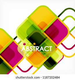 Square geometric abstract background, paper art design for cover design, book template, poster, cd cover illustration, flyer, website background