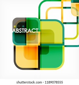 Square geometric abstract background, paper art design for cover design, book template, poster, cd cover illustration, flyer, website background
