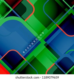 Square geometric abstract background, paper art design for cover design, book template, poster, cd cover illustration, flyer, website background