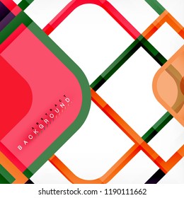 Square geometric abstract background, paper art design for cover design, book template, poster, cd cover illustration, flyer, website background