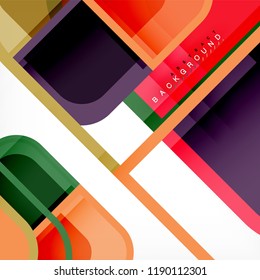 quadratischer, geometrischer abstrakter Hintergrund, Design der Papierkunst für das Cover-Design, Buchvorlage, Poster, CD-Titelgrafik, Flyer, Website-Hintergrund