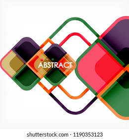 quadratischer, geometrischer abstrakter Hintergrund, Design der Papierkunst für das Cover-Design, Buchvorlage, Poster, CD-Titelgrafik, Flyer, Website-Hintergrund