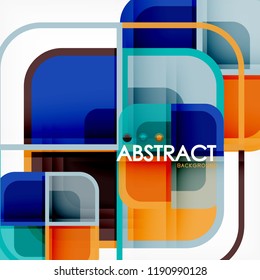 quadratischer, geometrischer abstrakter Hintergrund, Design der Papierkunst für das Cover-Design, Buchvorlage, Poster, CD-Titelgrafik, Flyer, Website-Hintergrund